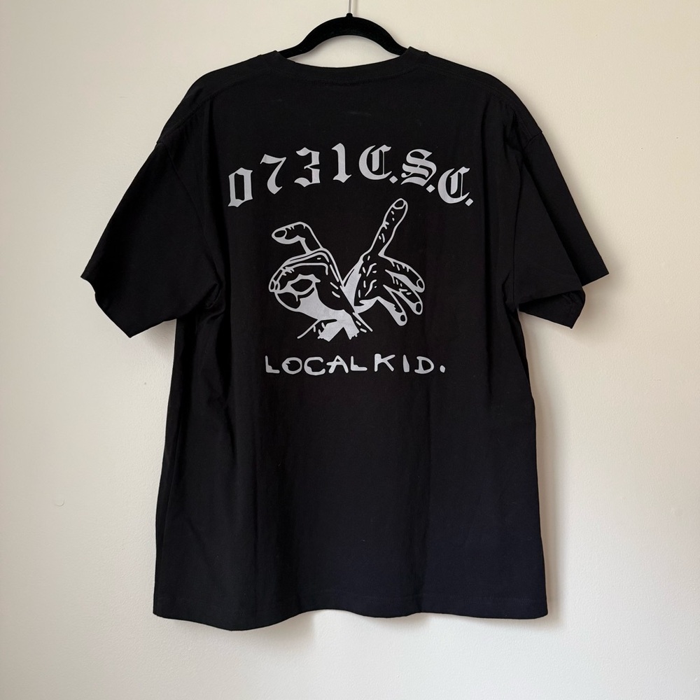 BANG Black Graphic T-shirt Heavyweight Cotton, size L